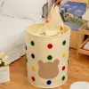 Korean-style large-capacity baby laundry basket with polka dot bear felt is an essential storage tool for household and dormitory sundries Specification image